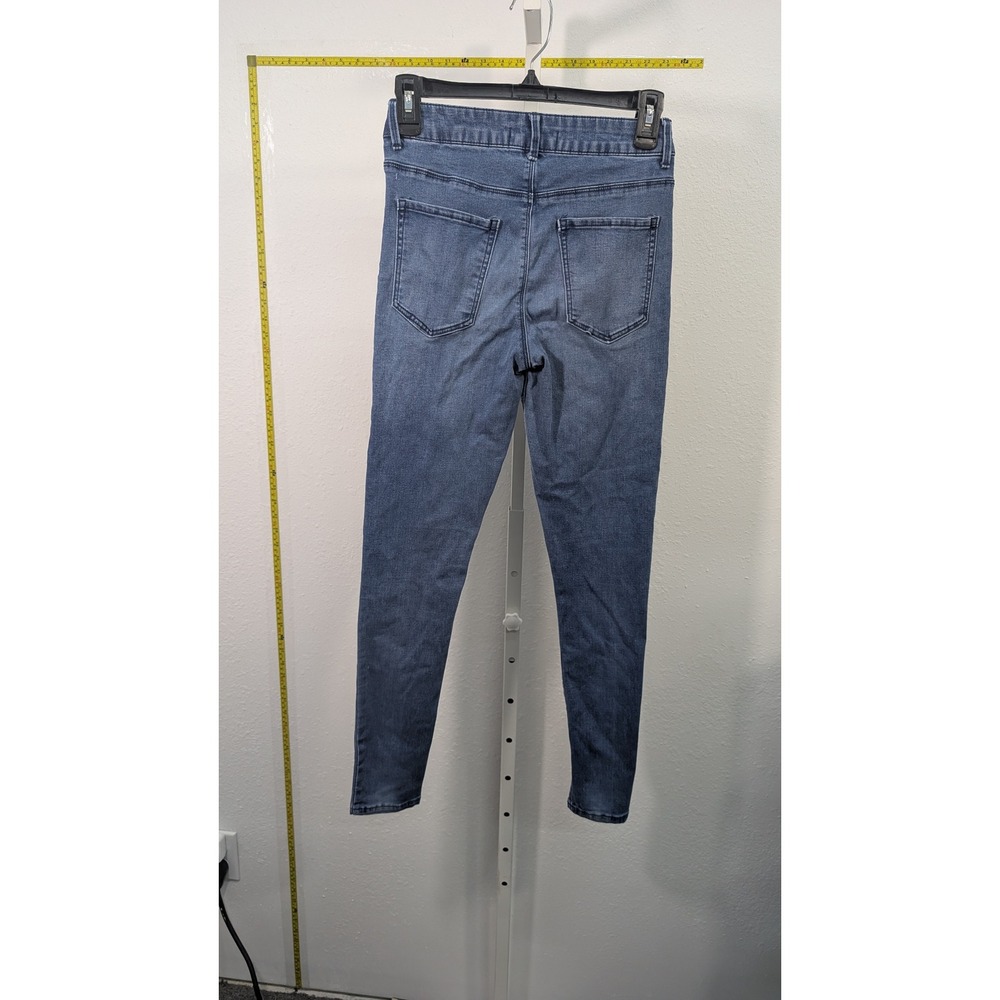 Forever 21 Womens High Rise Skinny Jeans Blue Denim Size 26 Medium Wash - Picture 3 of 3